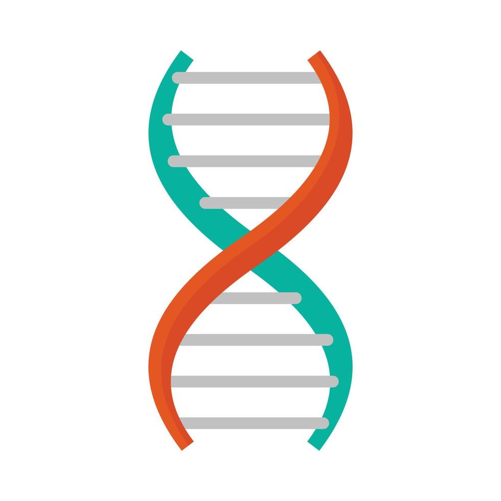 icono de fórmula de ADN, estilo plano vector