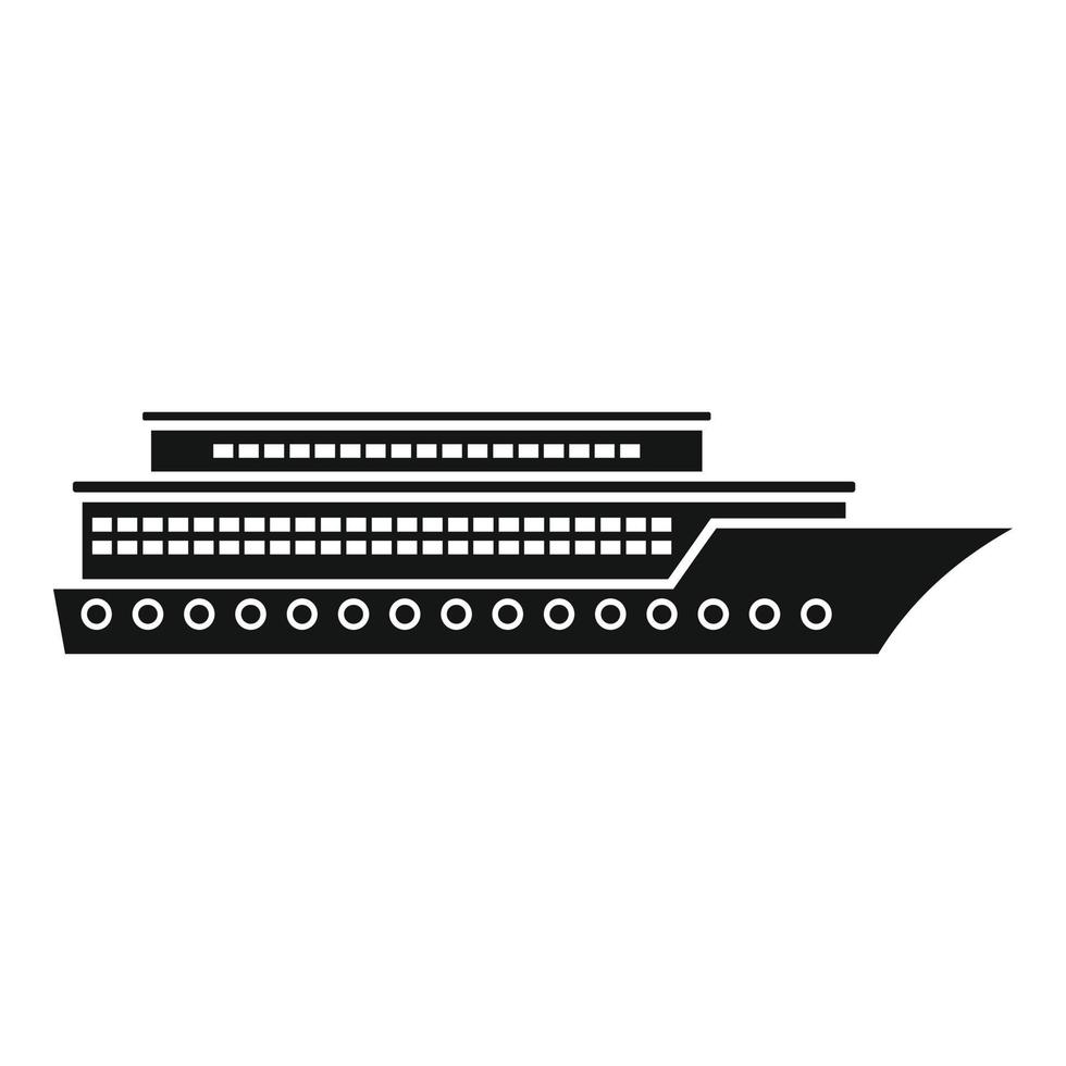 Vacation cruise icon, simple style vector