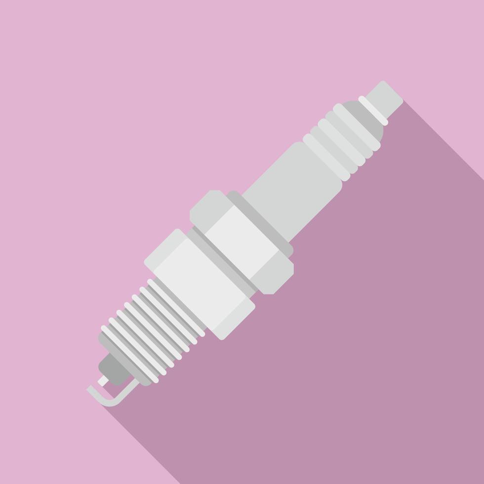 Car spark plug icon, flat style vector