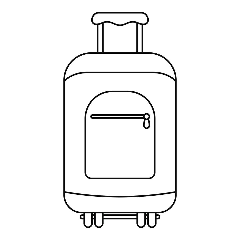 icono de bolsa de verano de viaje, estilo de esquema vector