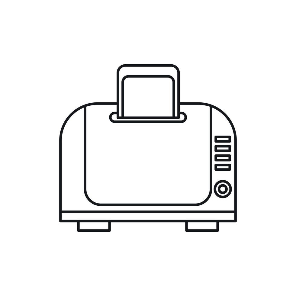 Toaster icon, outline style vector