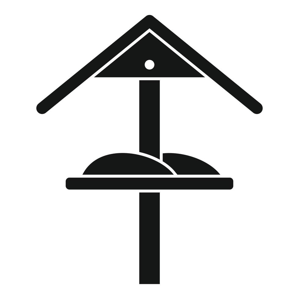 Winter bird feeders icon, simple style vector