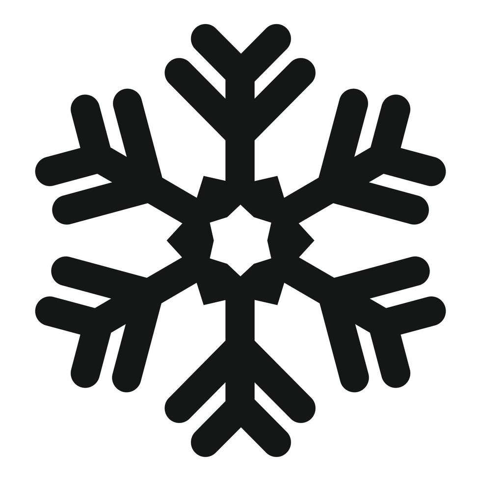 Frost snowflake icon, simple style vector