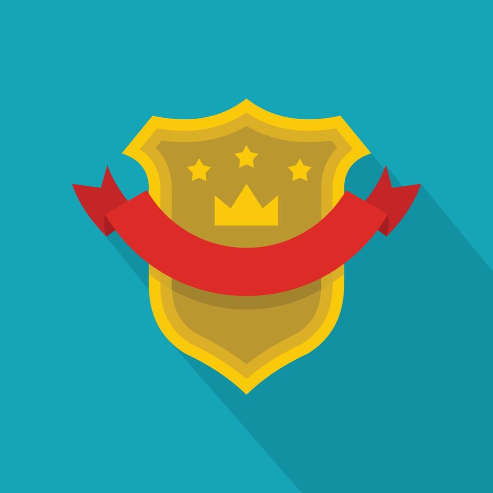 Badge quality icon, flat style vector