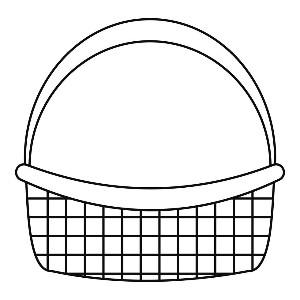 Farm basket icon, outline style vector