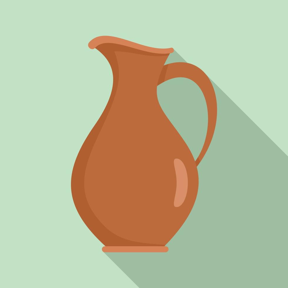 Water jug icon, flat style vector