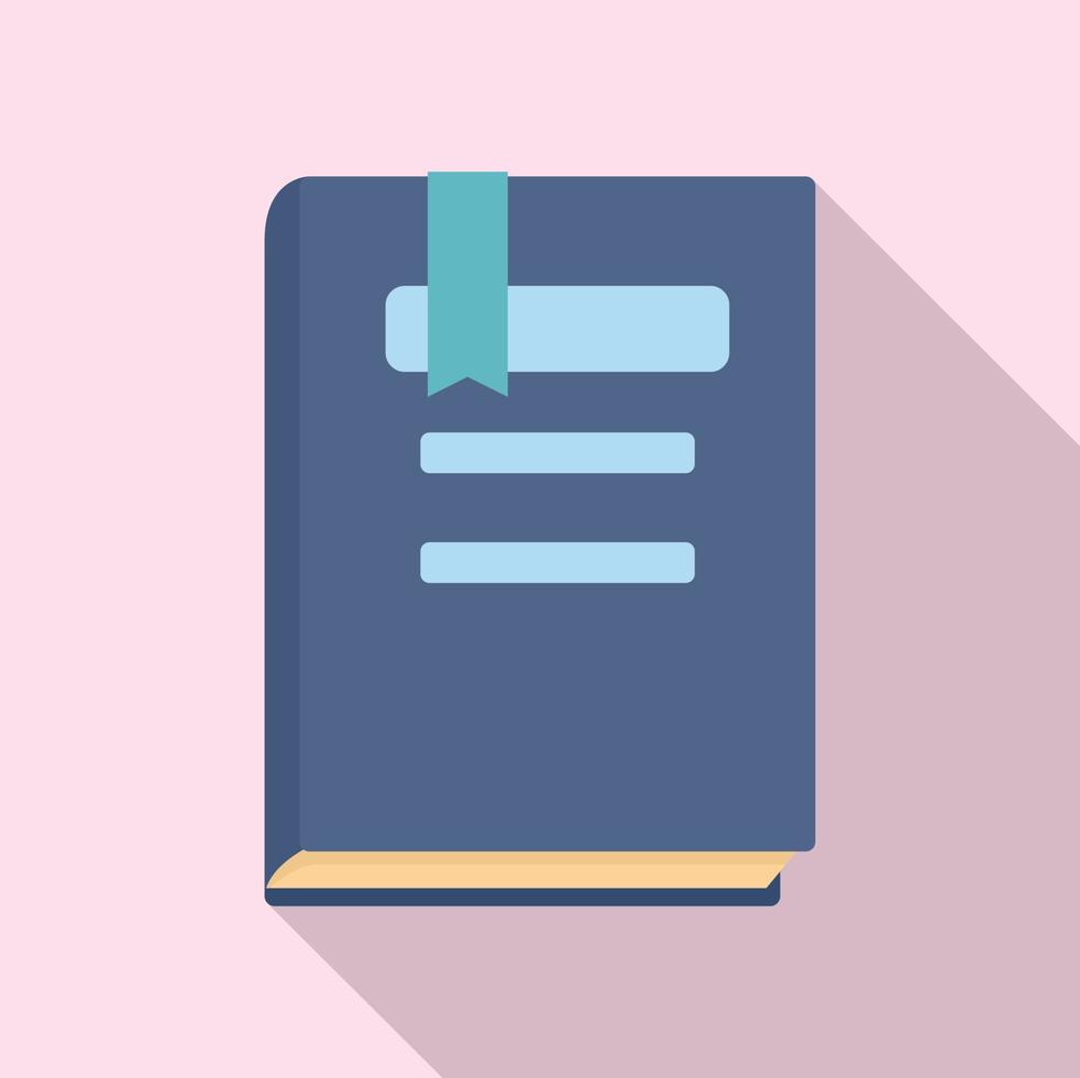 Learning book icon, flat style vector