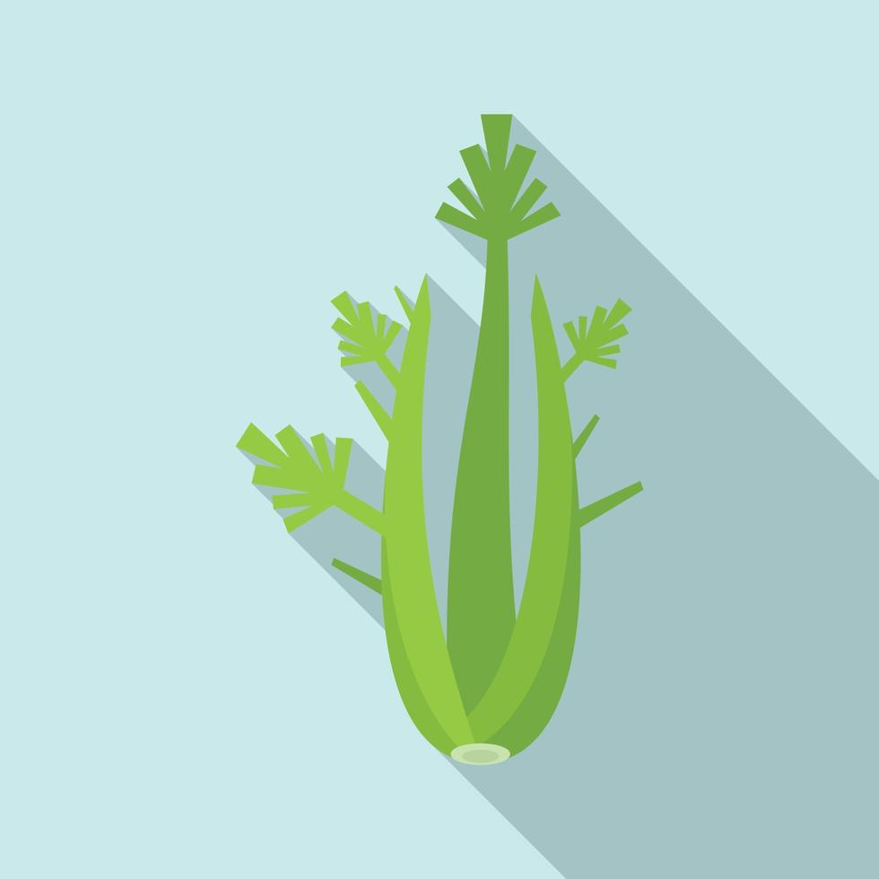 Detox celery icon, flat style vector