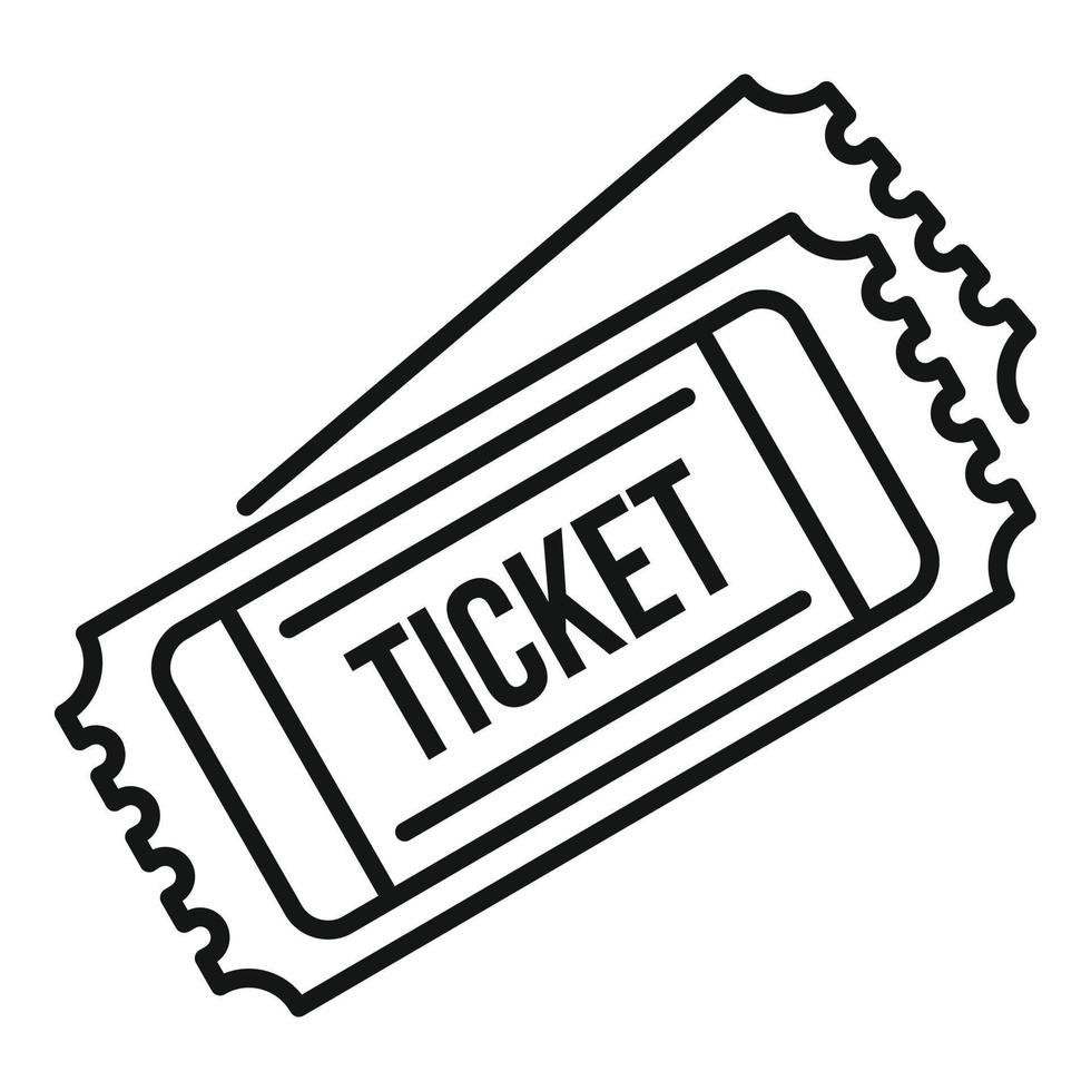 Cinema tickets icon, outline style vector
