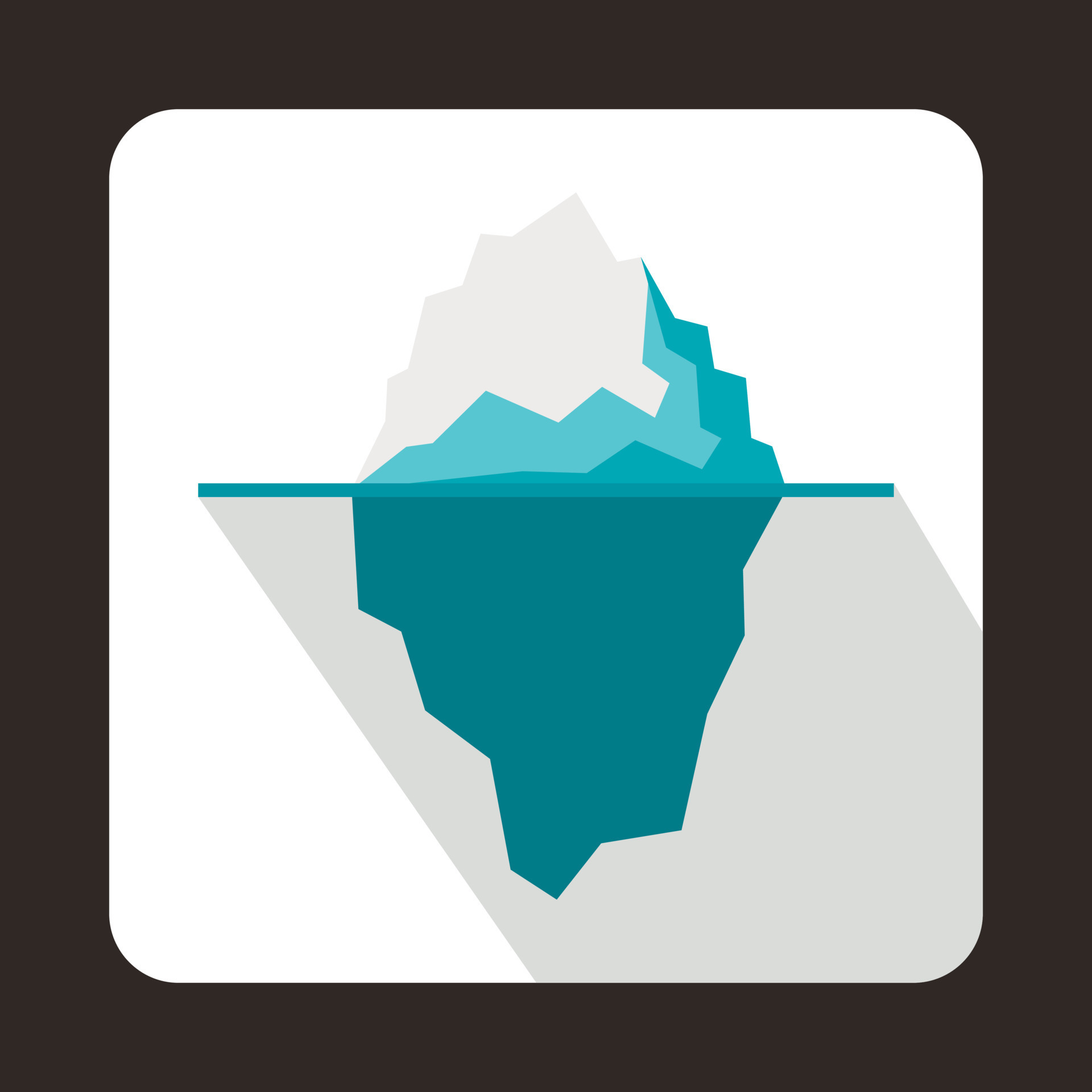 Iceberg icon in flat style 14629520 Vector Art at Vecteezy