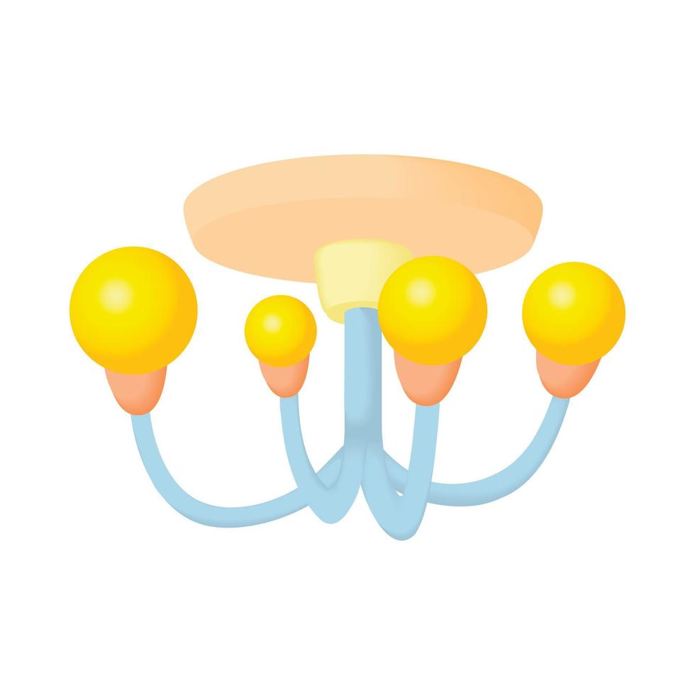 Chandelier icon, cartoon style vector