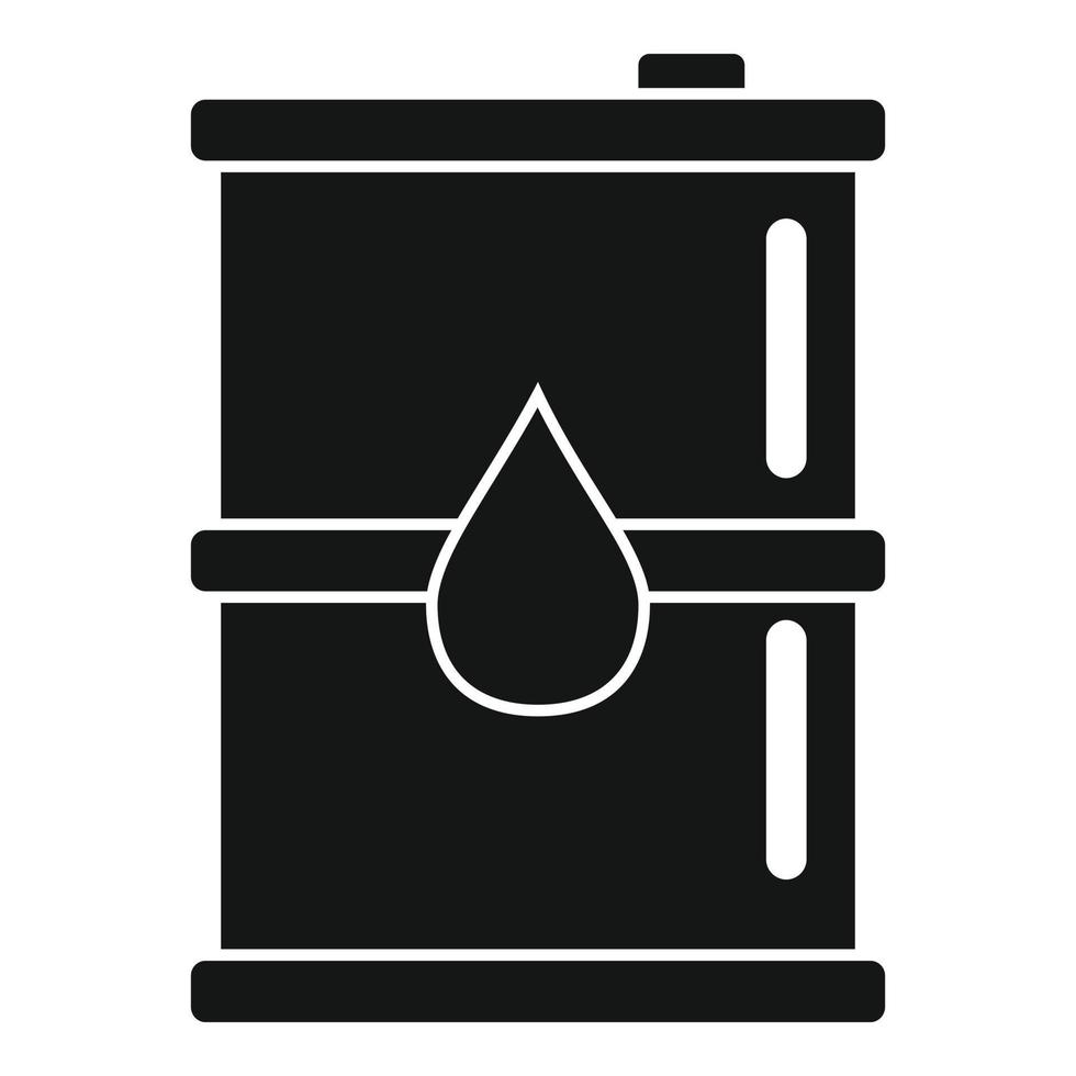 Oil barrel icon, simple style vector