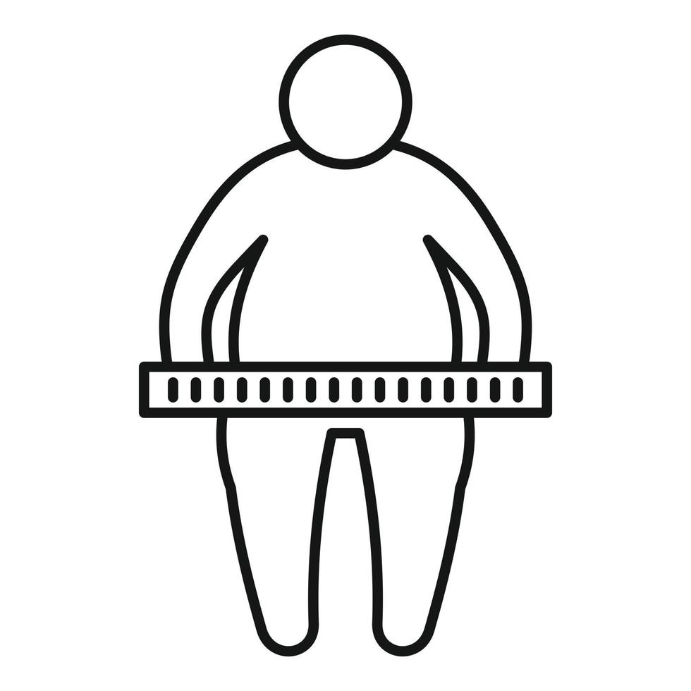 Overweight measurement icon, outline style vector