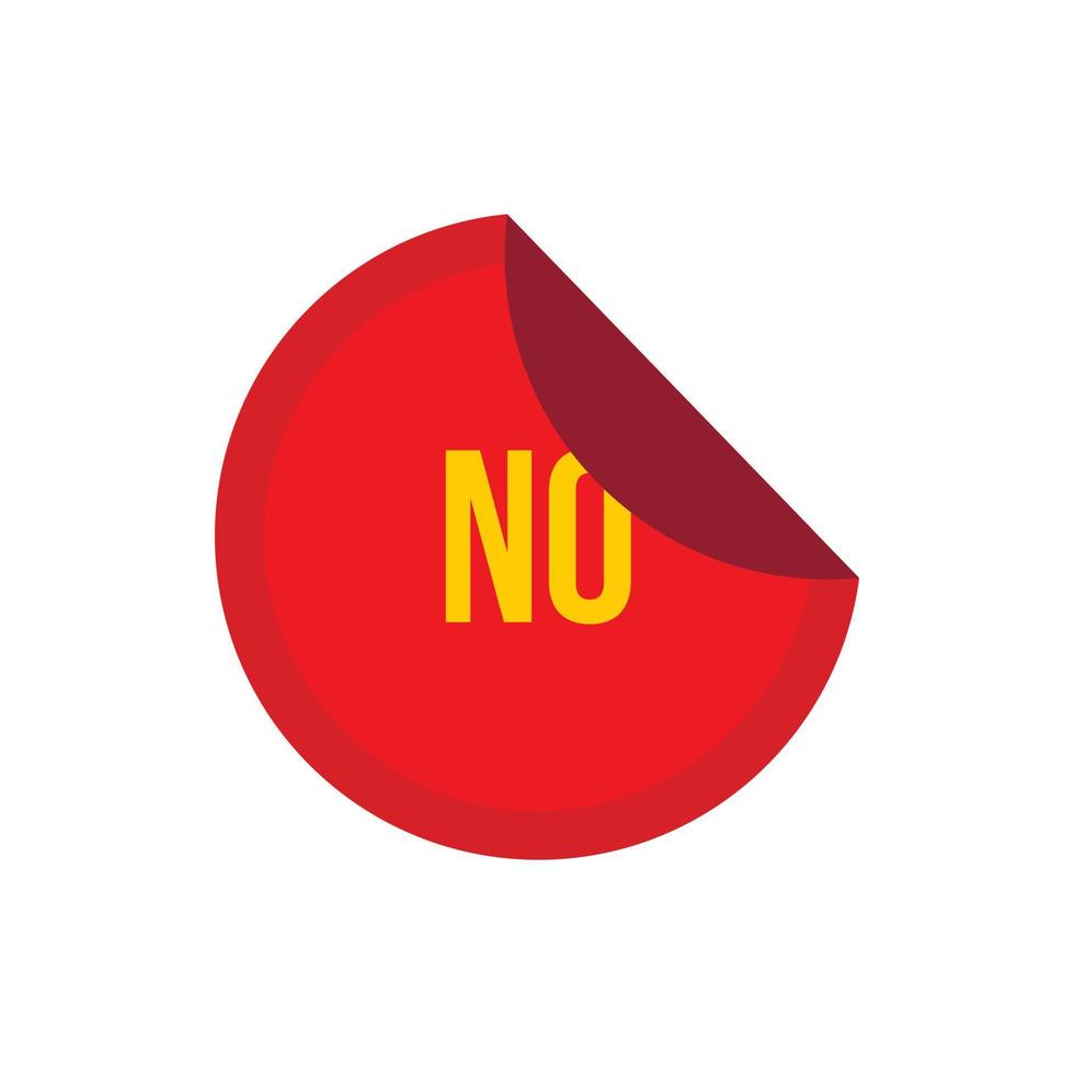 Red button no icon, flat style vector