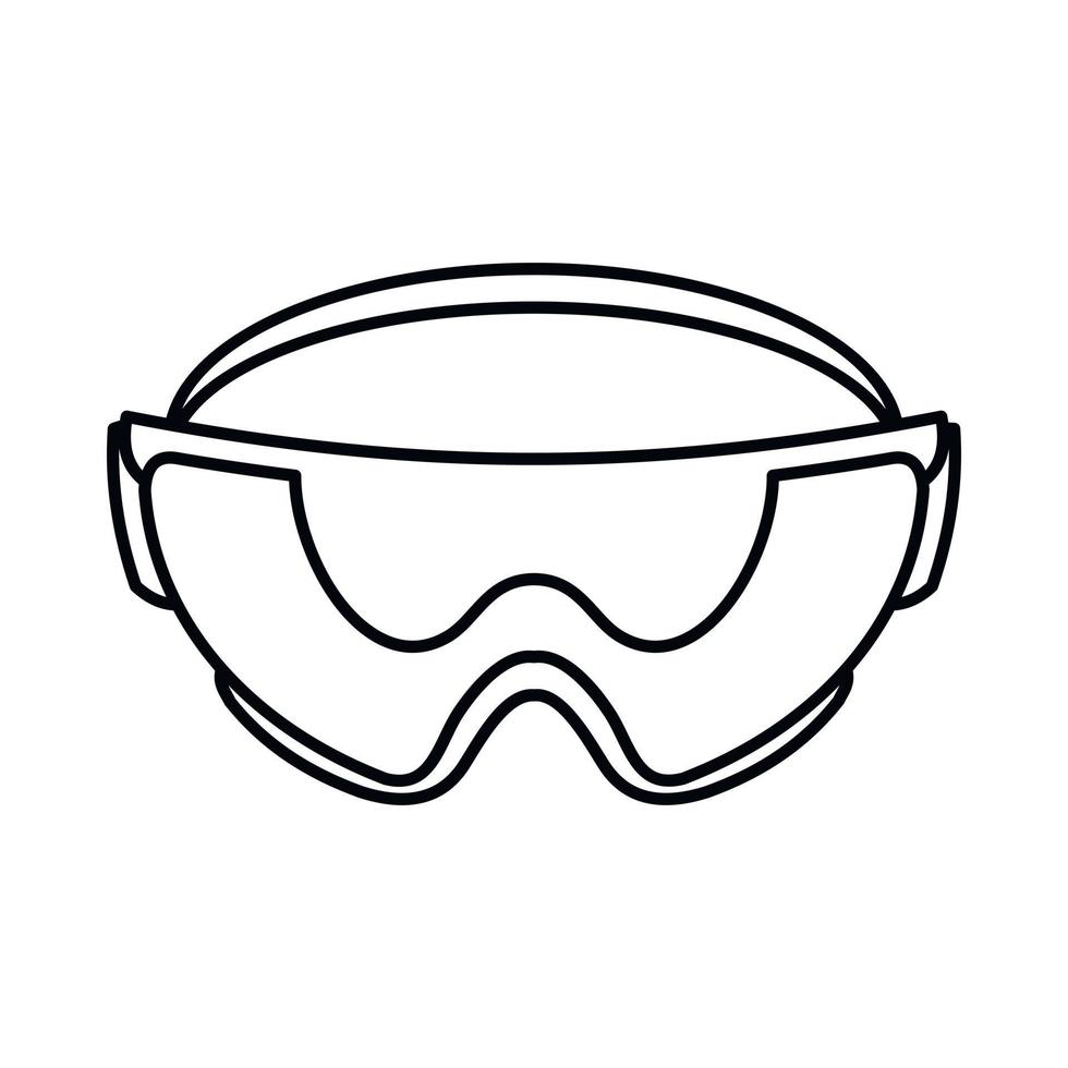 Safety glasses icon, outline style vector