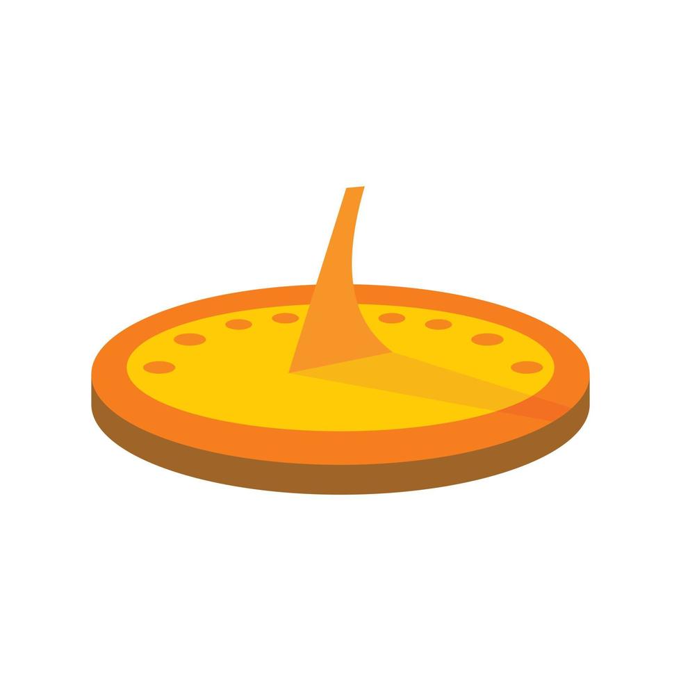 Sundial icon, flat style vector