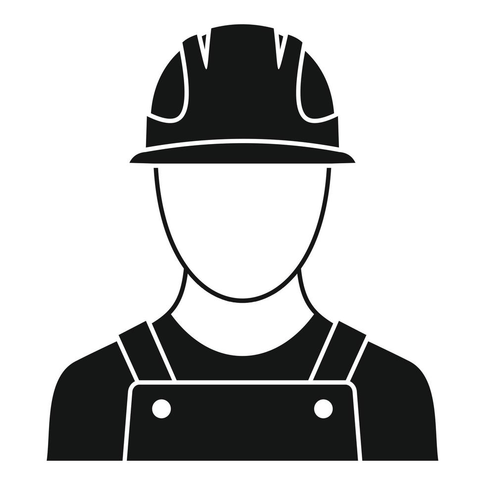 Port cargo worker icon, simple style vector