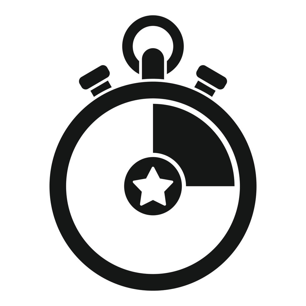 Video game stopwatch icon, simple style vector