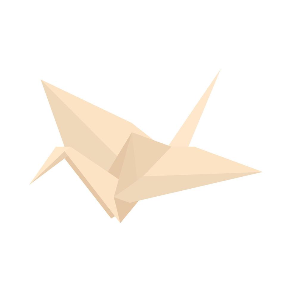 icono de origami, estilo de dibujos animados vector