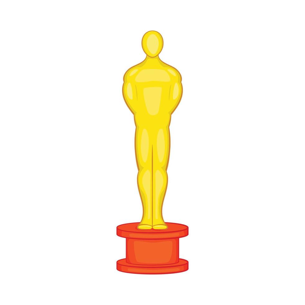 Cinema gold award icon, cartoon style vector