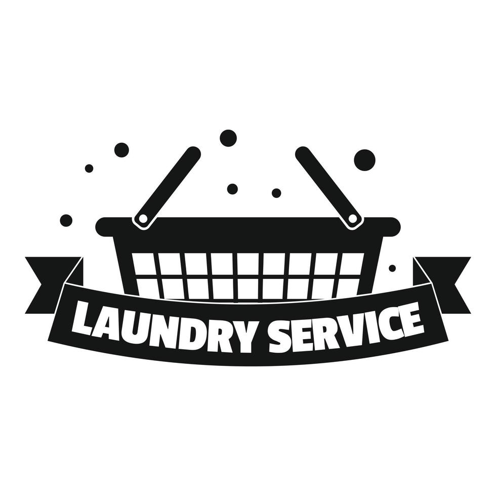 New laundry service logo, simple style vector