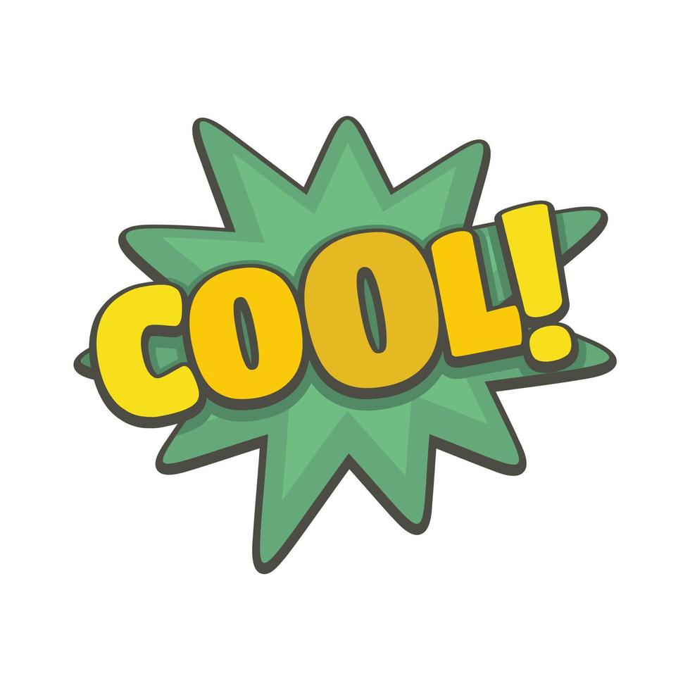 Comic boom cool icon, flat style vector