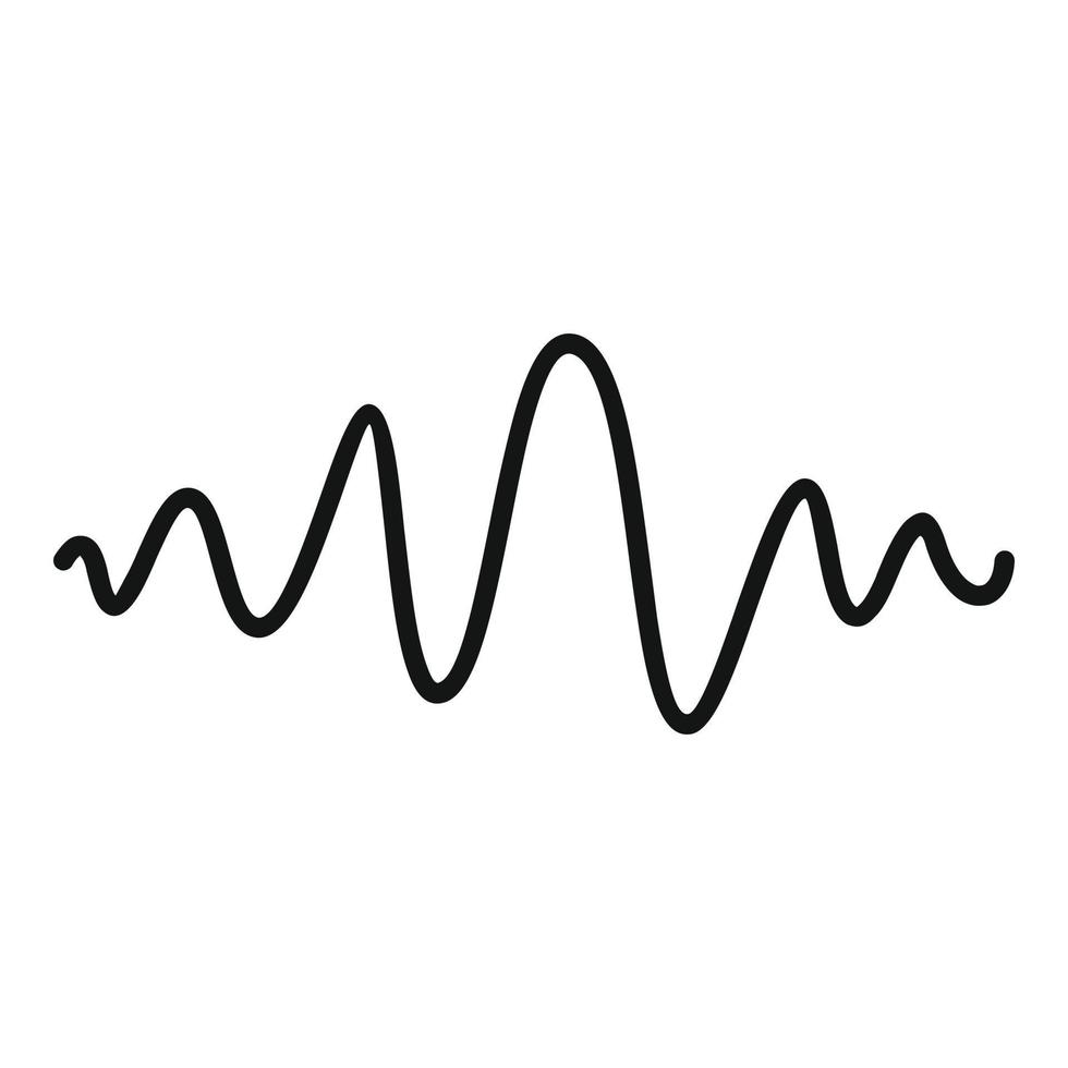 Equalizer melody radio icon, simple black style vector