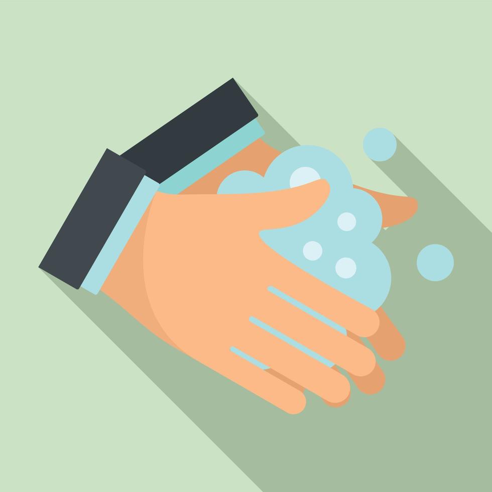 Hand washing icon, flat style vector