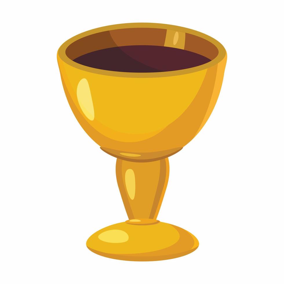 Holy Grail icon, cartoon style vector