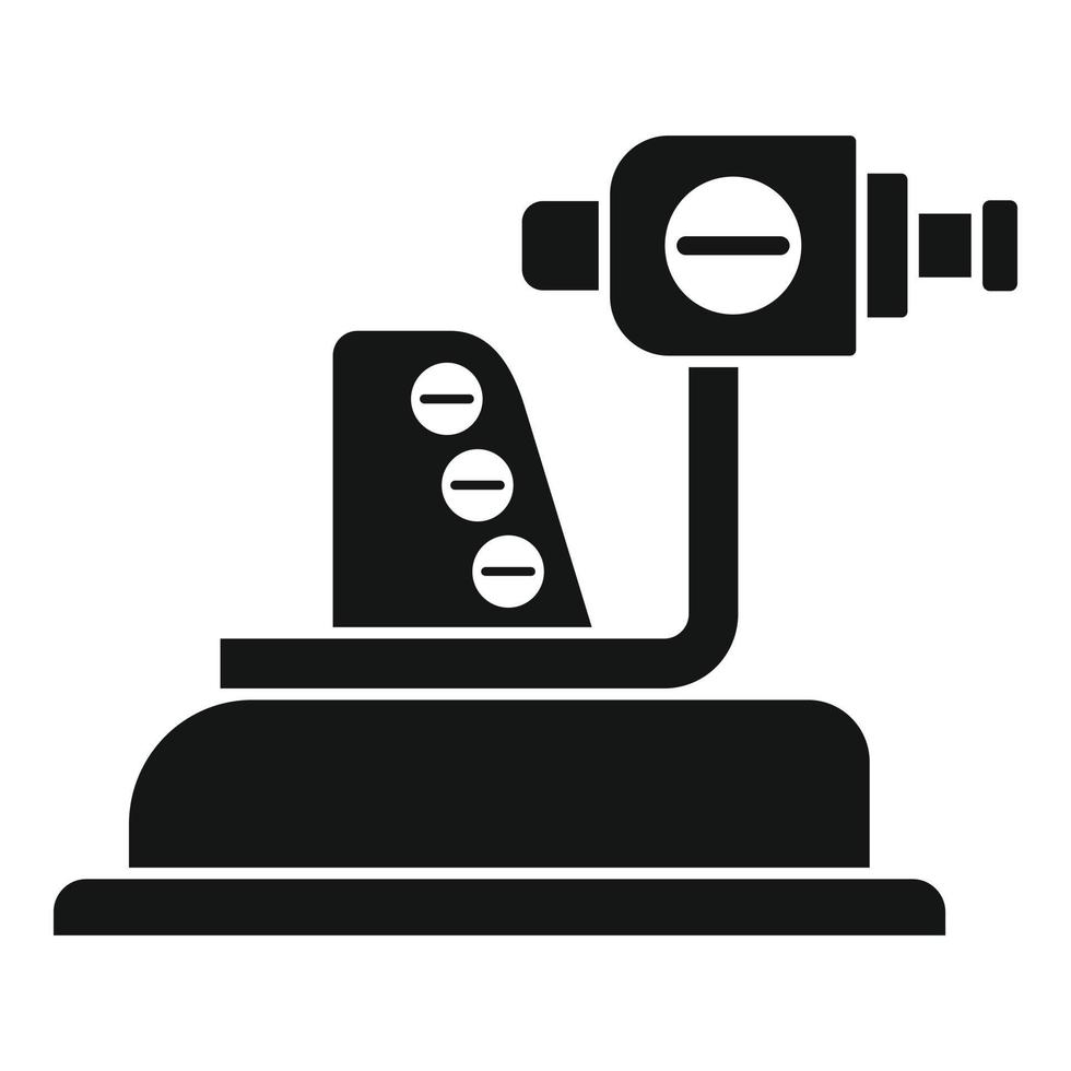 Ophthalmologist equipment icon, simple style vector