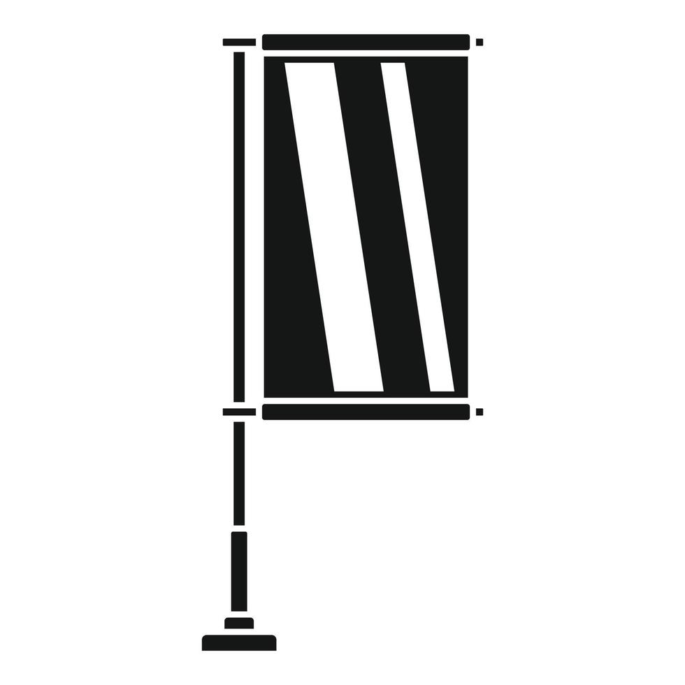 Media banner icon, simple style vector