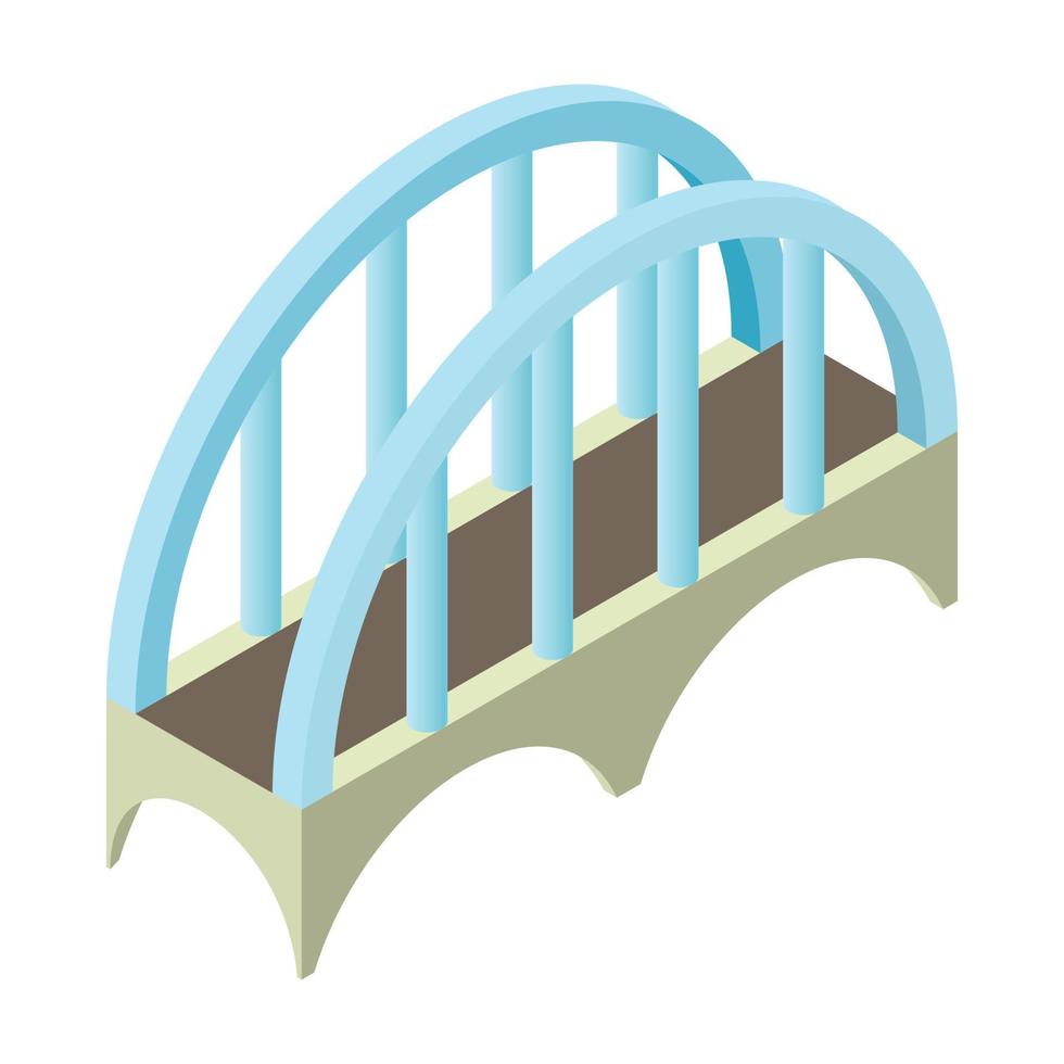 Big bridge icon, cartoon style vector