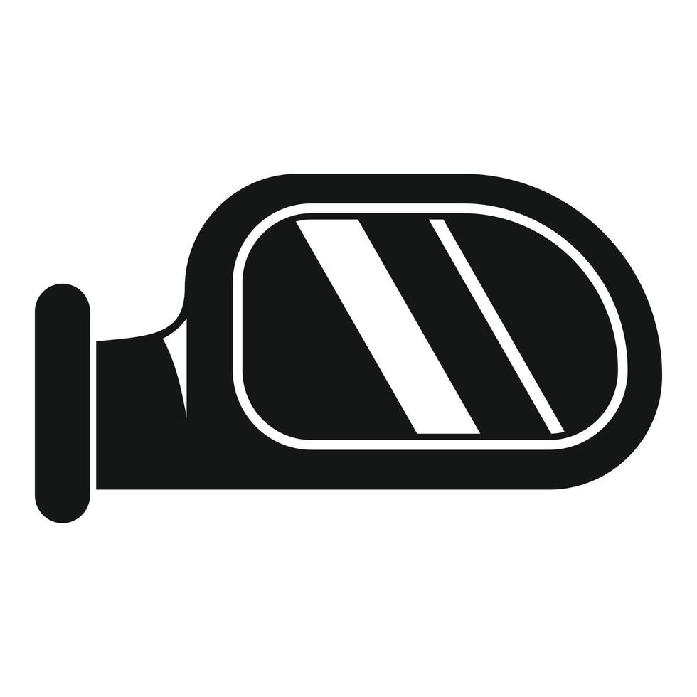 Right car mirror icon, simple style vector