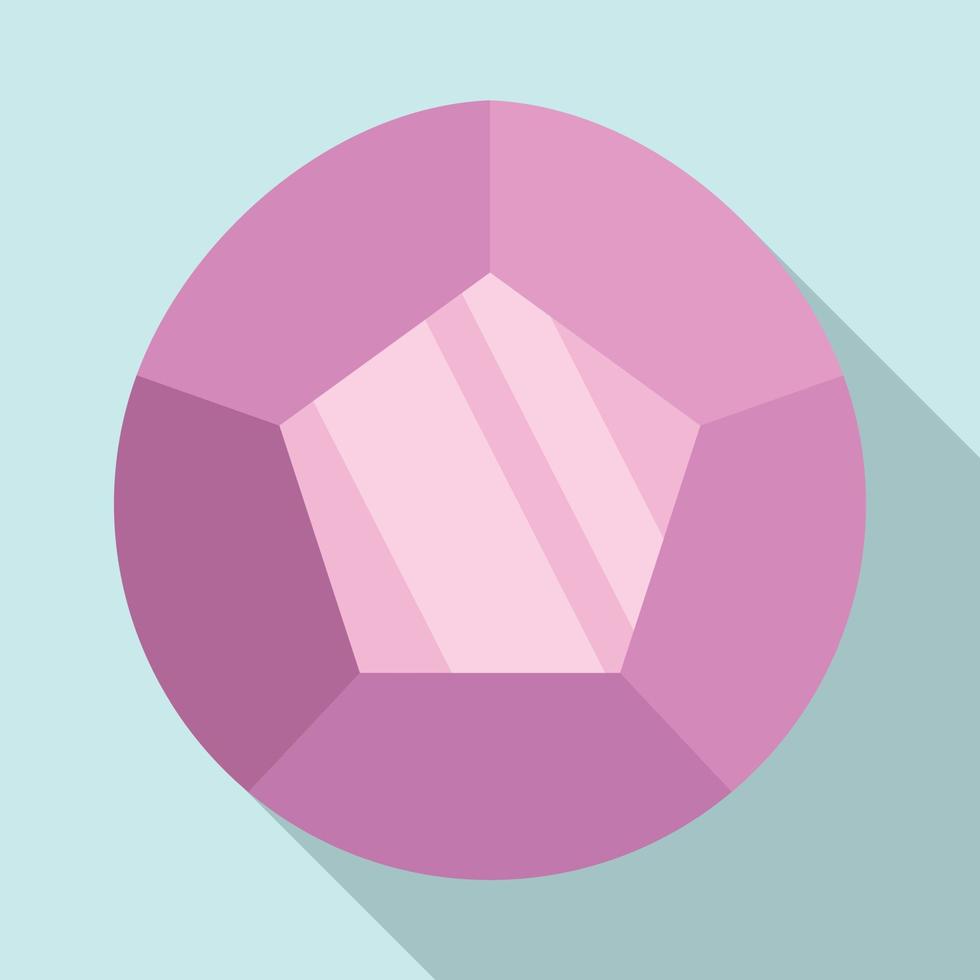 Gemstone icon, flat style vector