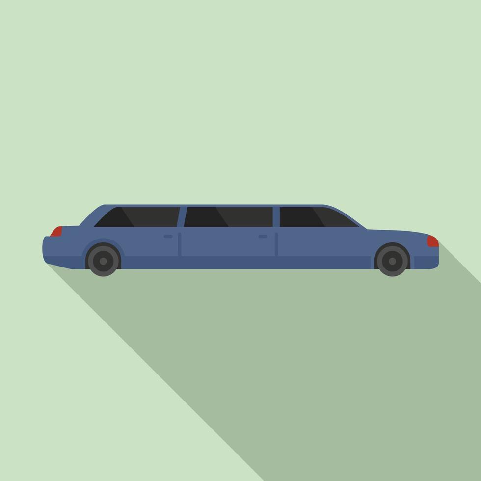 Business limousine icon, flat style vector