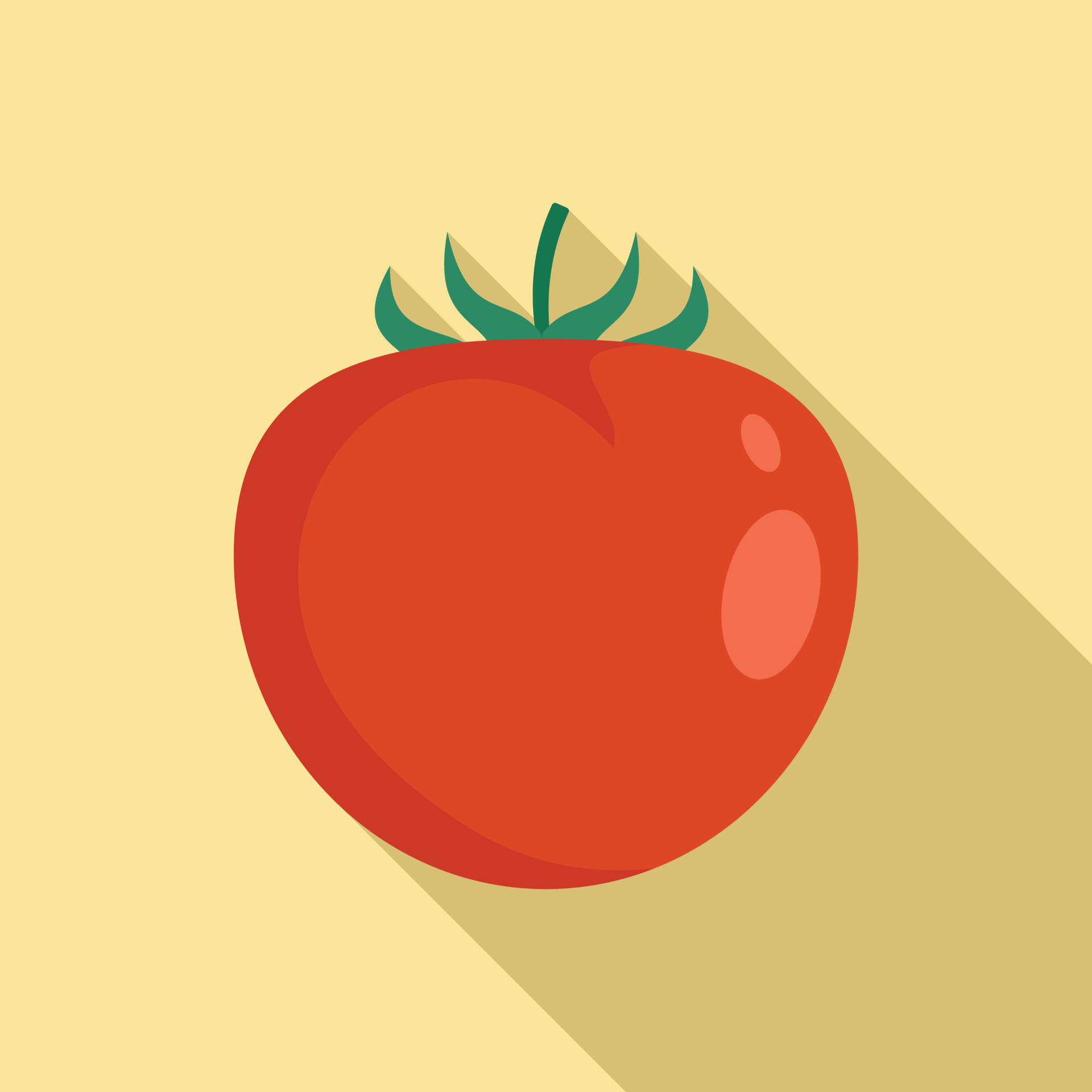 Organic red tomato icon, flat style 14629830 Vector Art at Vecteezy