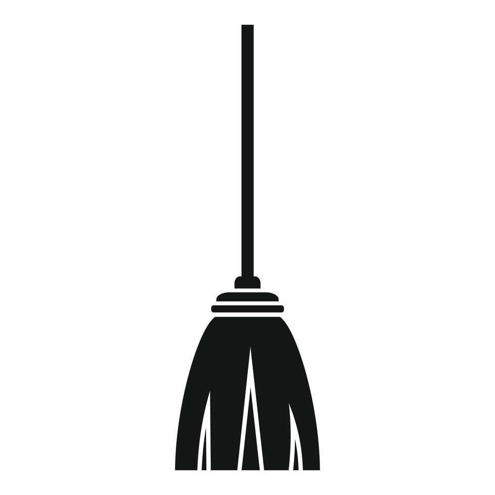 Cleaning floor mop icon, simple style vector