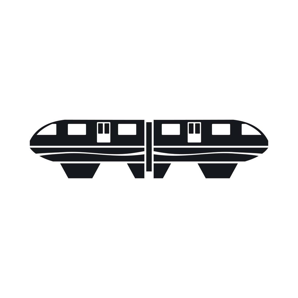 Monorail train icon, simple style vector
