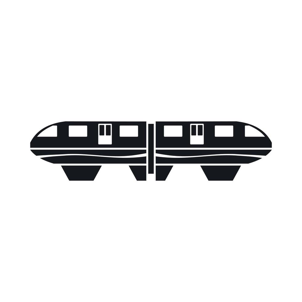 icono de tren monorraíl, estilo simple vector