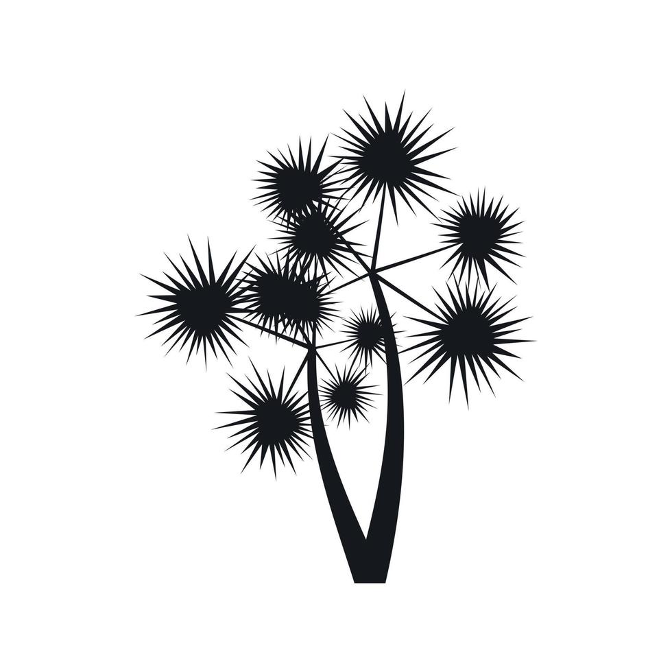 Prickly palm icon, simple style vector
