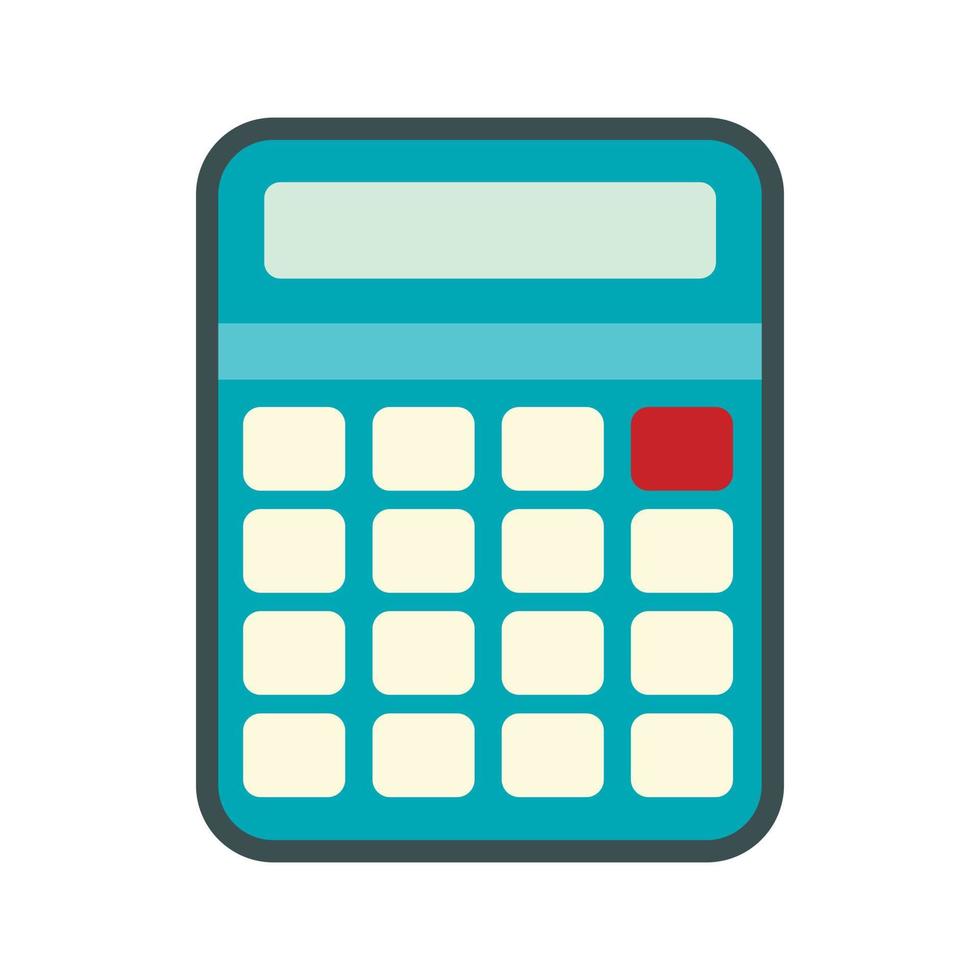Calculator icon, flat style vector