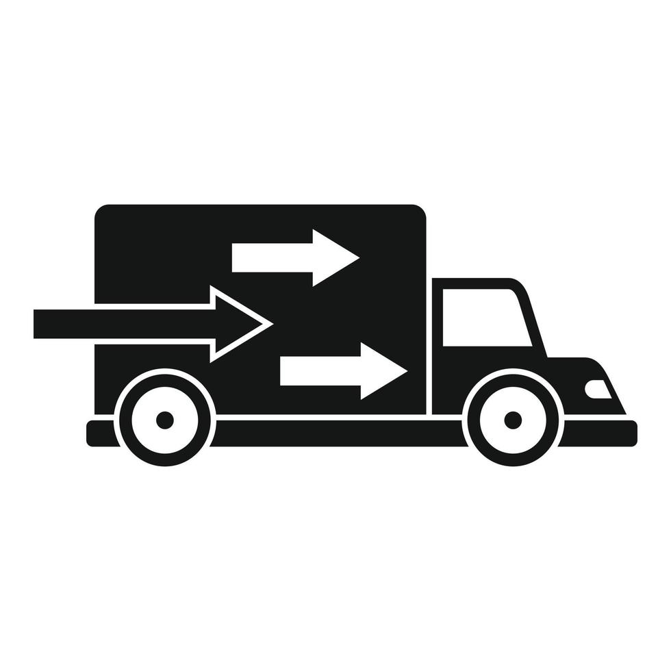 Express free delivery icon, simple style vector