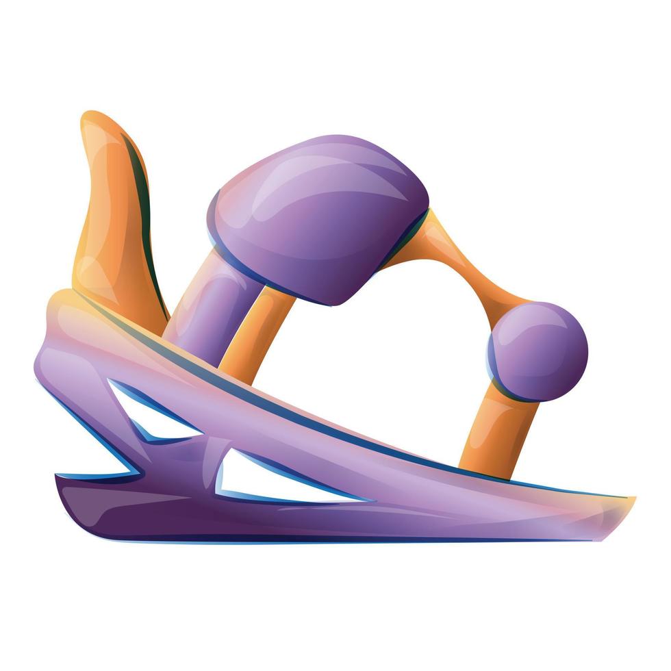 Ski foot protect icon, cartoon style vector
