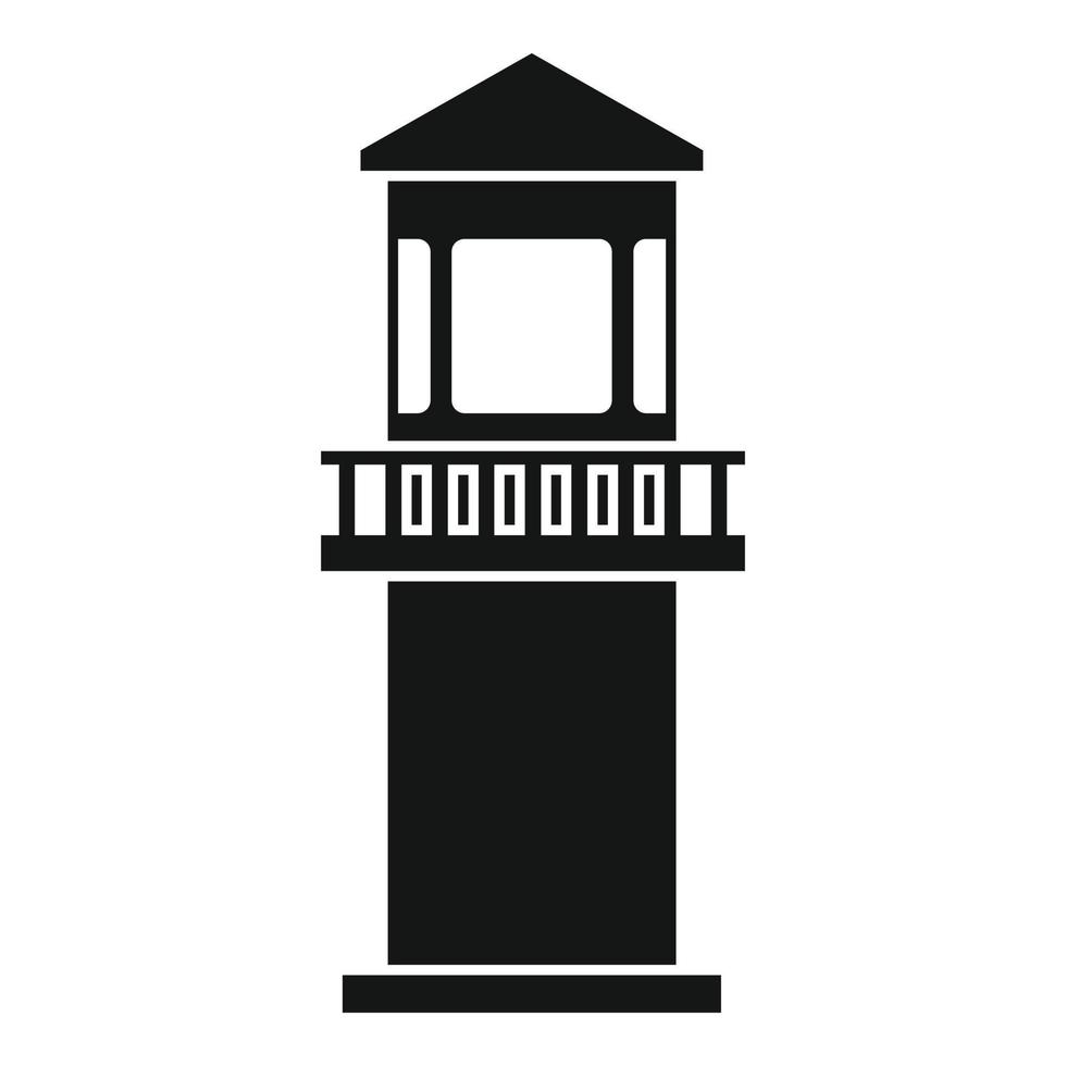 icono de la torre de guardia de la prisión, estilo simple vector