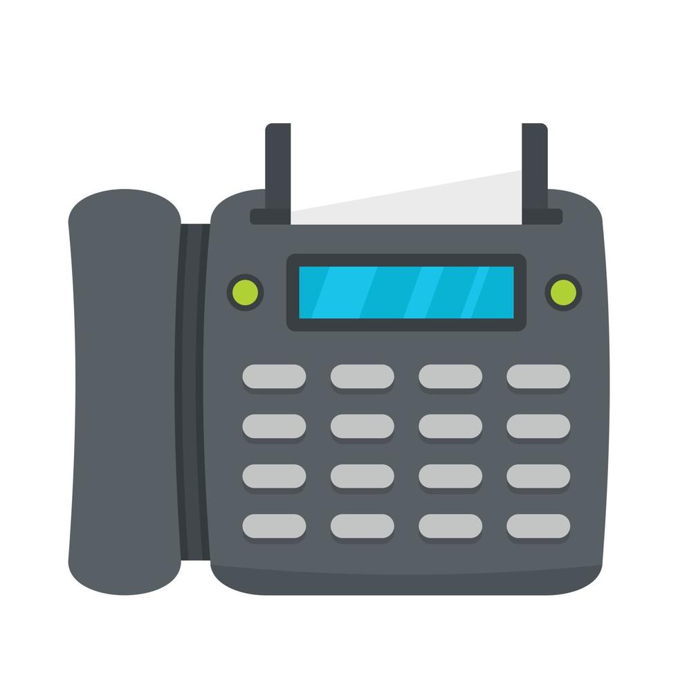 icono de fax de oficina, tipo plano vector