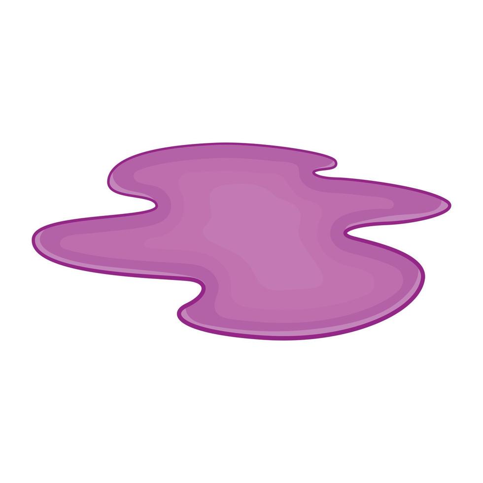 Puddle of oil icon, cartoon style vector