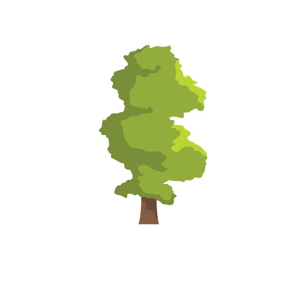 Alder tree icon, flat style vector