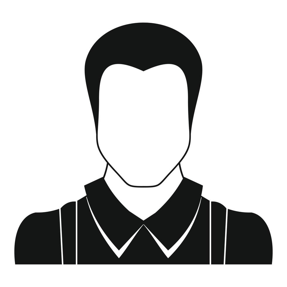 Worker avatar icon vector simple