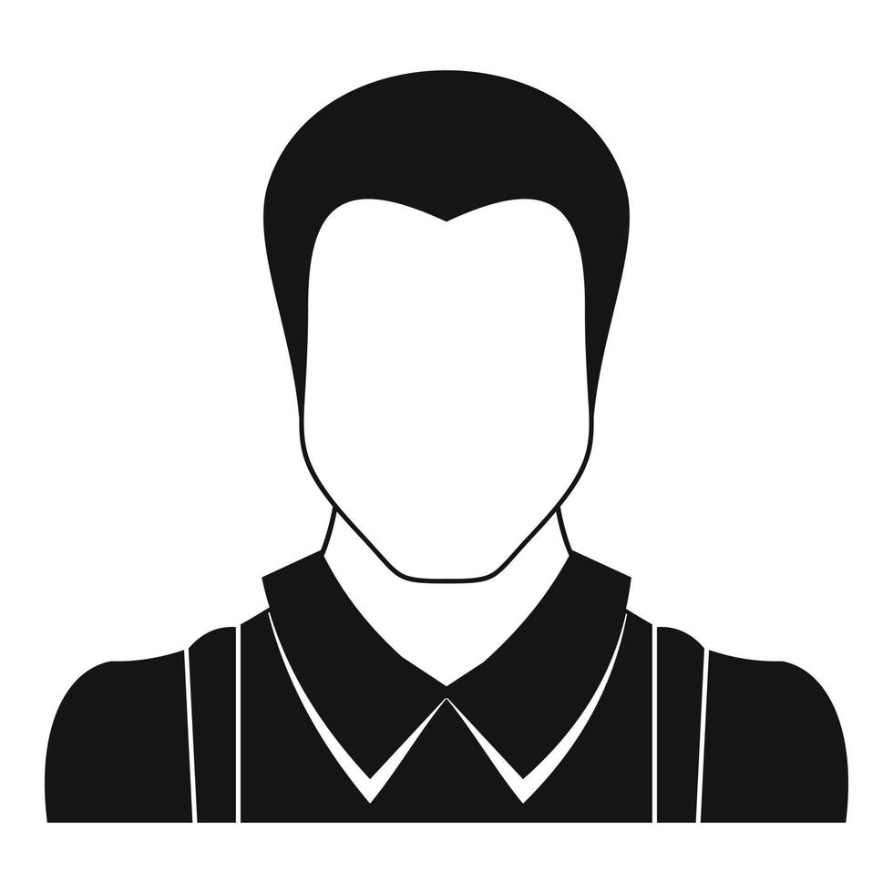 Worker avatar icon vector simple