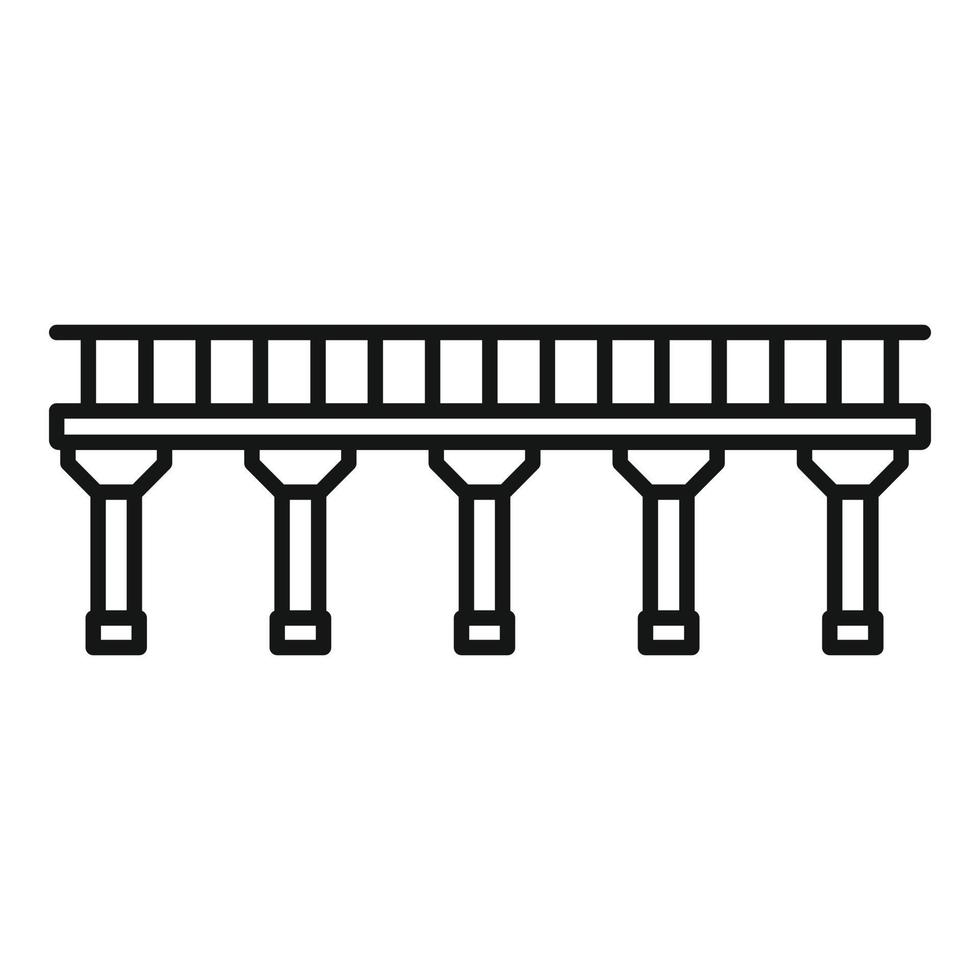 Auto bridge icon, outline style vector